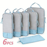 6-Piece Travel Compression Packing Cube Set