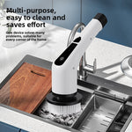 Electric Spin Scrubber with Multiple Brush Heads